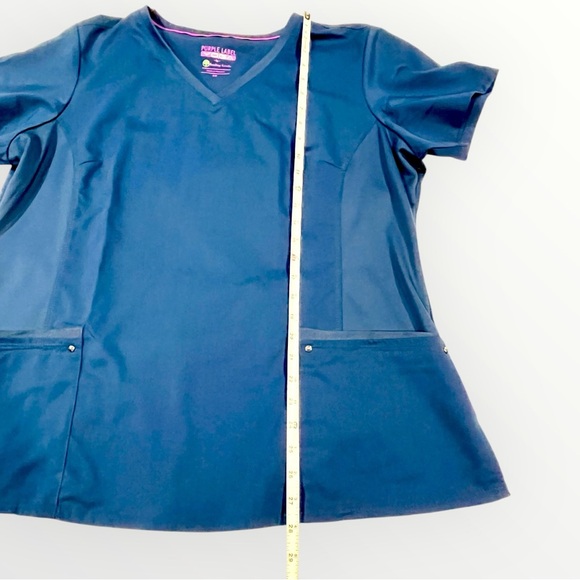 Purple Label NAVY Blue Scrub Top - Picture 3 of 14